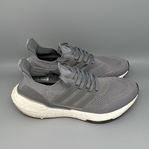 Adidas UltraBoost 21 Grey Running Shoes FY0404‎ Women's Sz 8